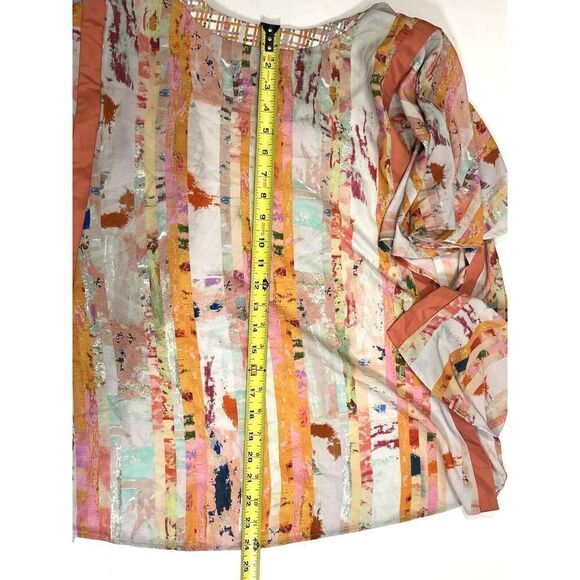 Anthropologie Floreat Kimono Top Jacket Boho Art Wear Abstract OSFM - Picture 7 of 16